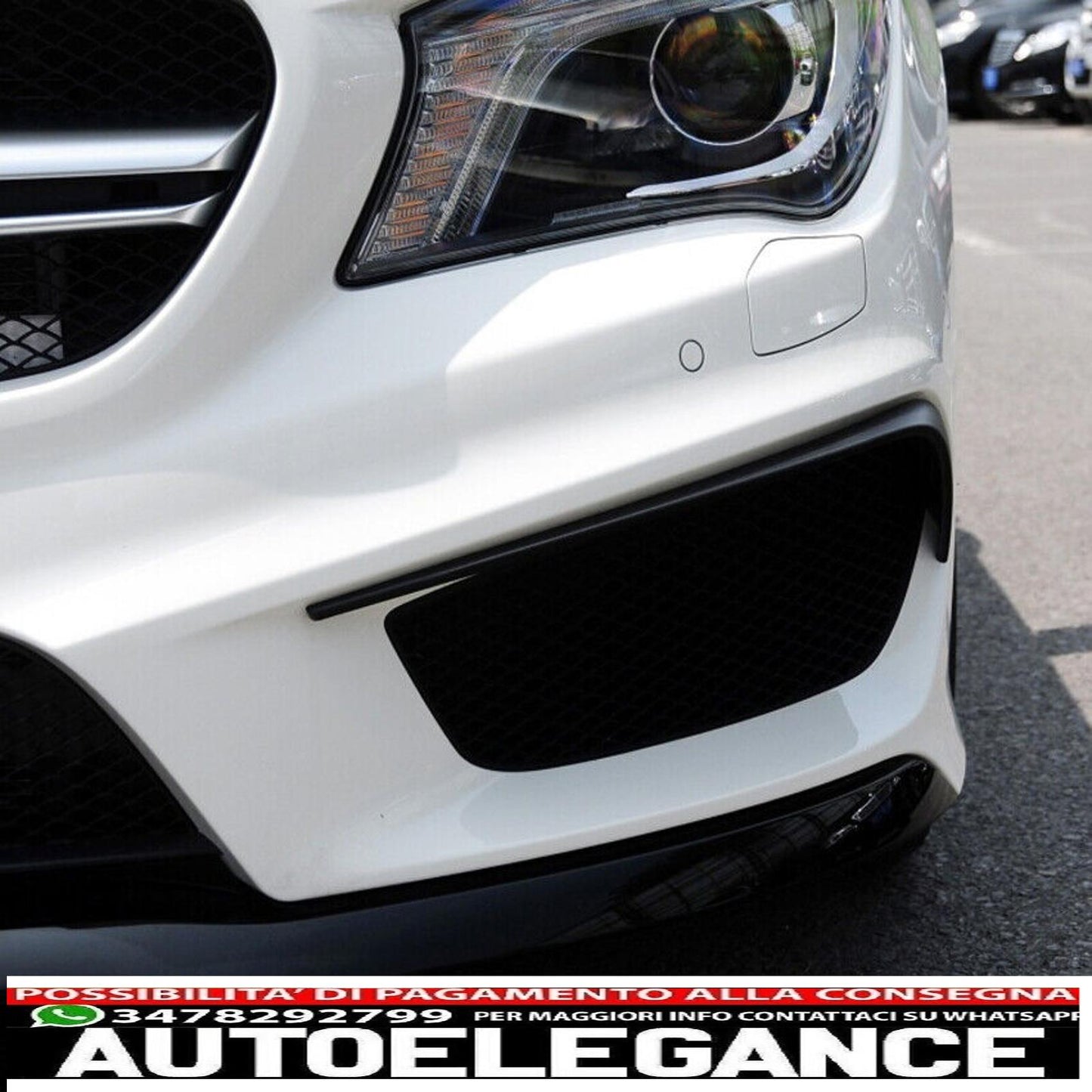 Spoiler front wings spoiler suitable for Mercedes C117 CLA-Class facelift - show original title original text spoiler front wings spoiler suitable for Mercedes C117 CLA-Class pre-facelift