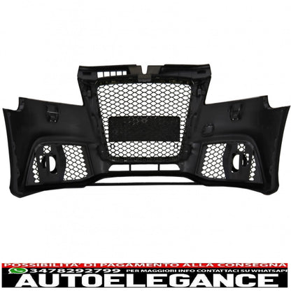 front bumper suitable for audi a3 8p restyling sportback hatchback convertible (2009-2012) rs3 design 