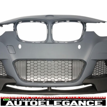 complete body kit with black exhaust tips suitable for bmw 3 series f30 (2011-2019) m-performance design