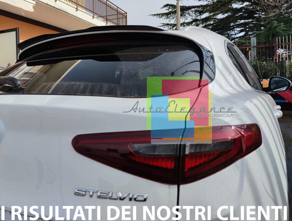 ALFA ROMEO STELVIO SPOILER POSTERIORE TETTO AGGIUNTIVA ALA NERO LUCIDO 0039 AUTOELEGANCERICAMBI