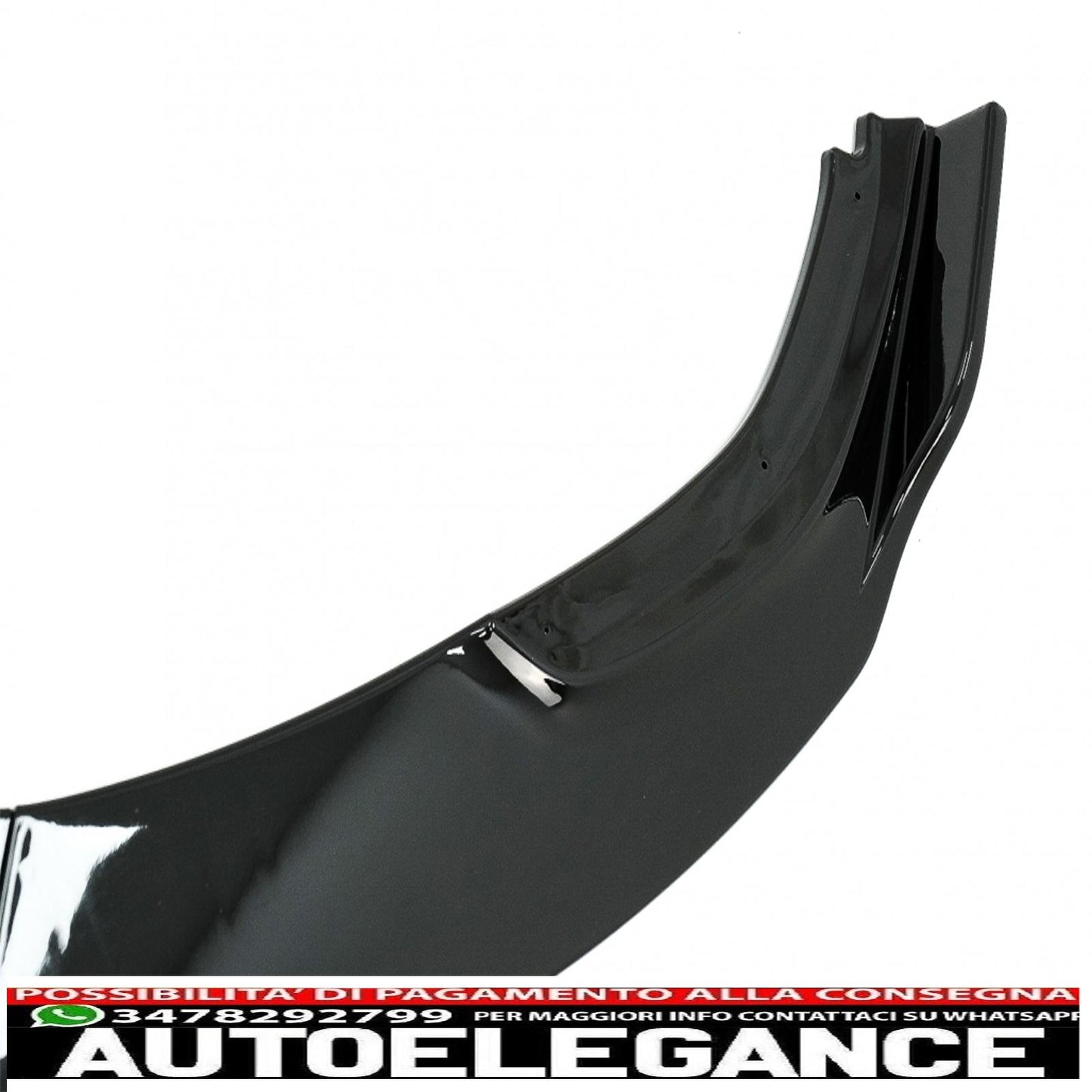 Front bumper additional spoiler suitable for audi a4 b9 8w (2016-2018) rs4 piano black design 