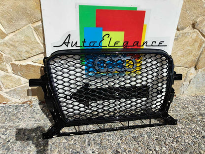 GRIGLIA ANTERIORE PER AUDI Q5 2012-2016 LIFT MASCHERINA NERA ABS RSQ5 NIDO D'APE