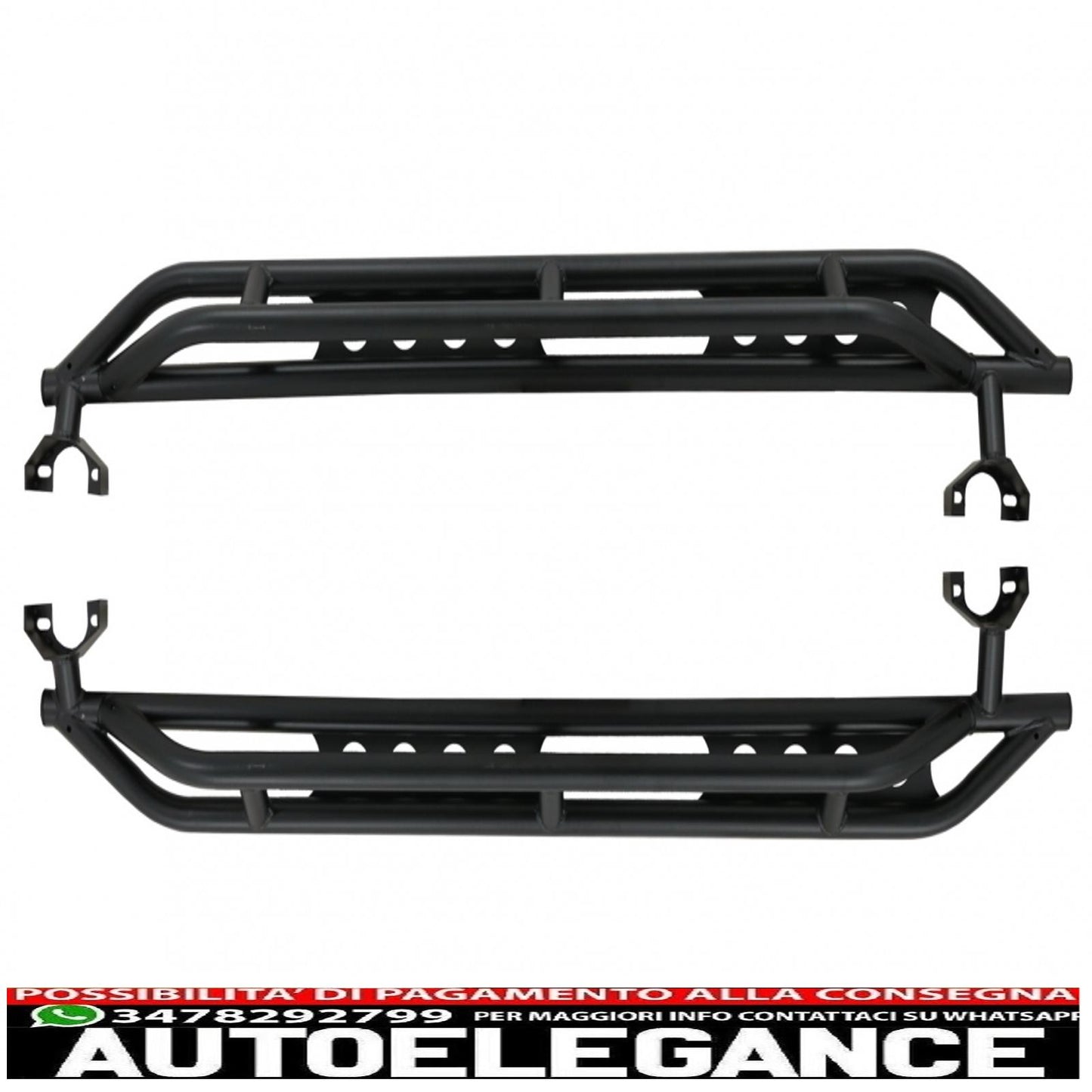 Running Boards Side Steps Nerf Bars Fit For Jeep Wrangler Rubicon JK (2007-2017) 4 Door Iron
