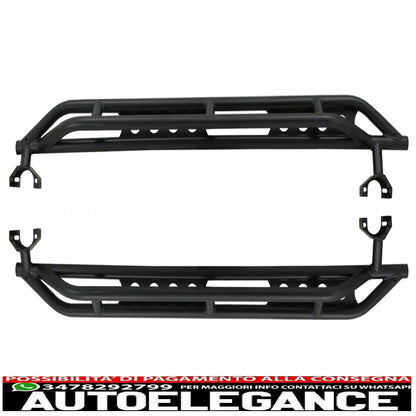Running Boards Side Steps Nerf Bars Fit For Jeep Wrangler Rubicon JK (2007-2017) 4 Door Iron