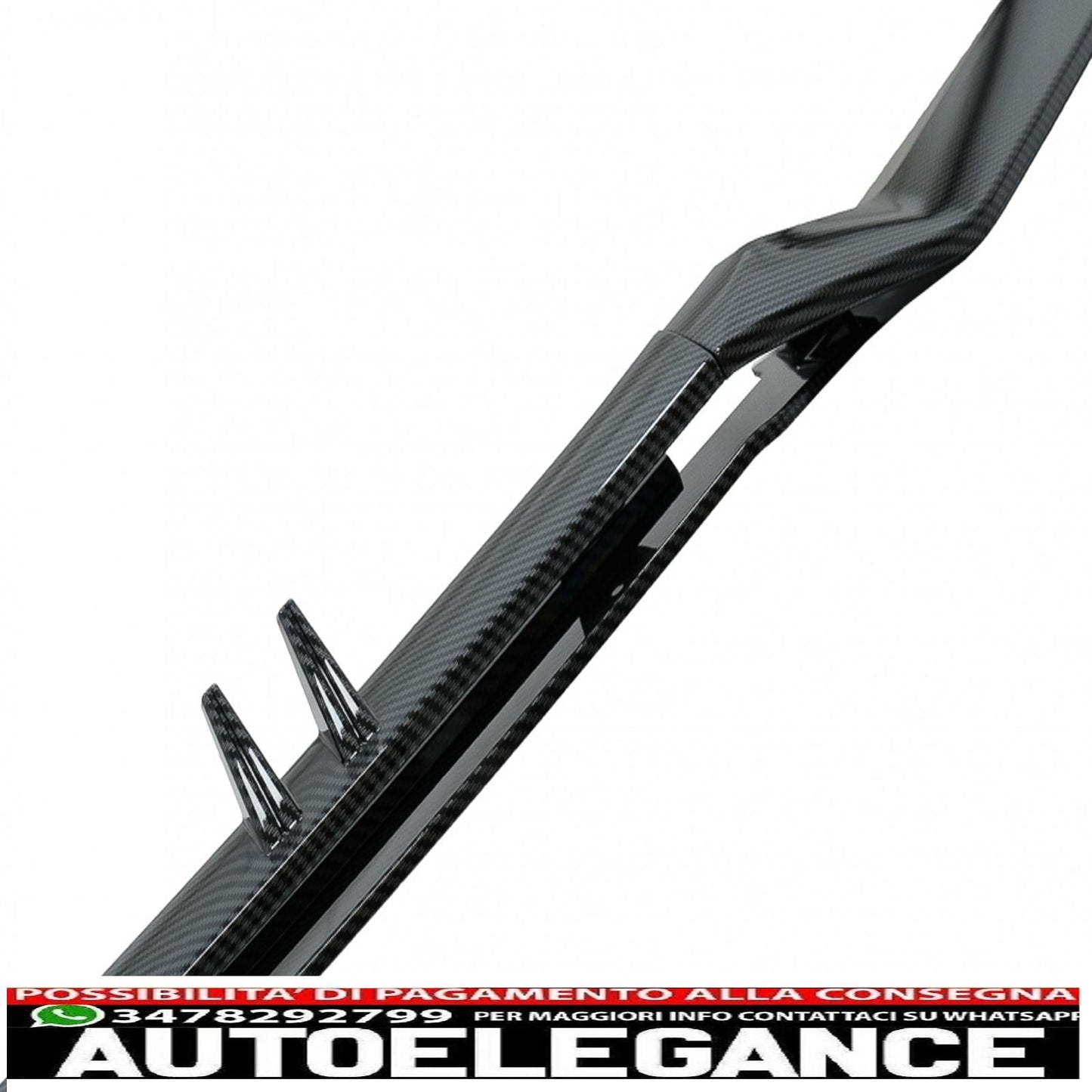 Spoiler aggiuntivo per paraurti anteriore adatto per audi a4 b9 8w s-line (2016-2018) carbon look