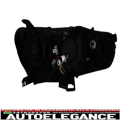 led drl headlights suitable for mitsubishi lancer (2007-2017) double projector dynamic sequential signal 