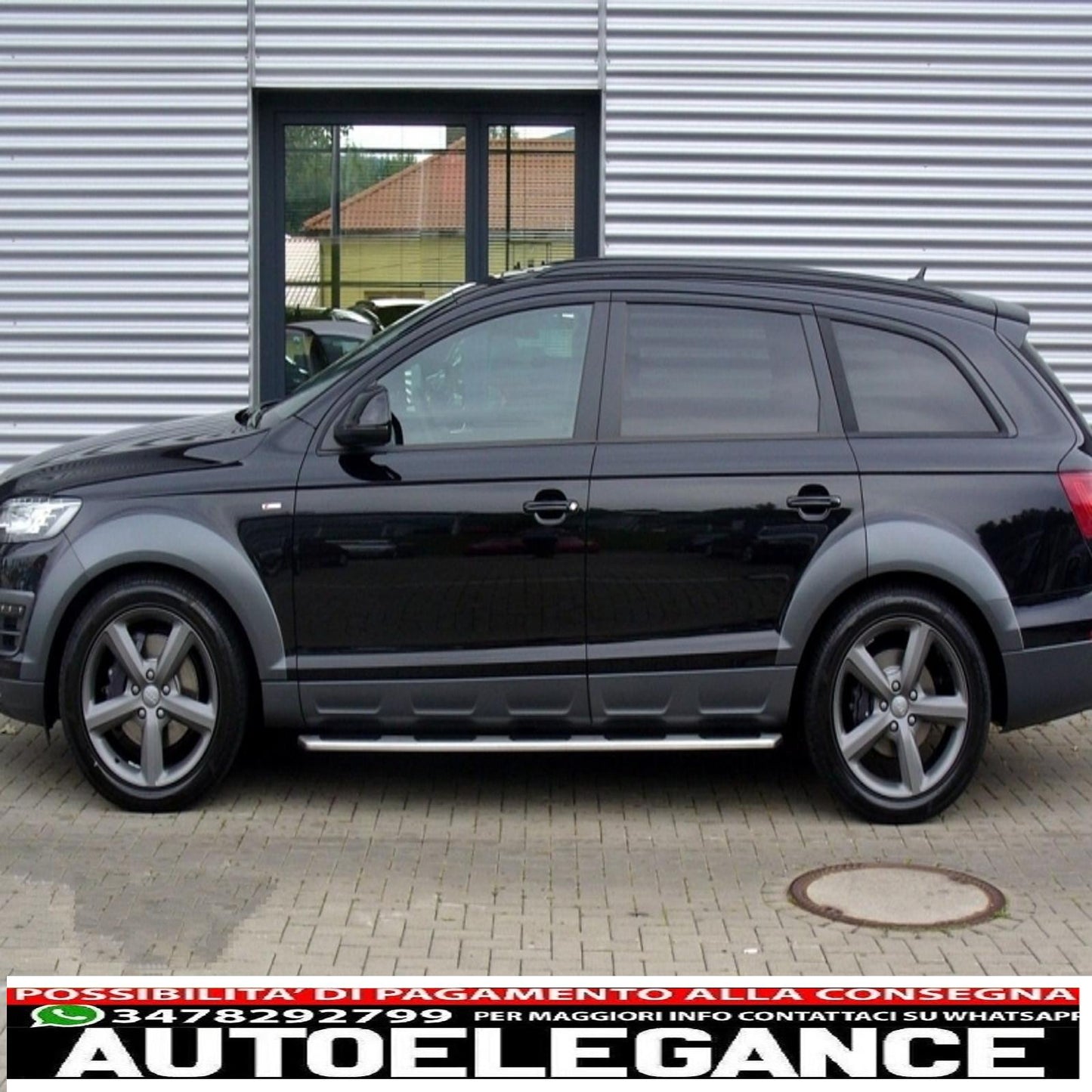 parafanghi passaruota adatti per audi q7 4l (2010-2015) restyling pacchetto fuoristrada - strisce laterali