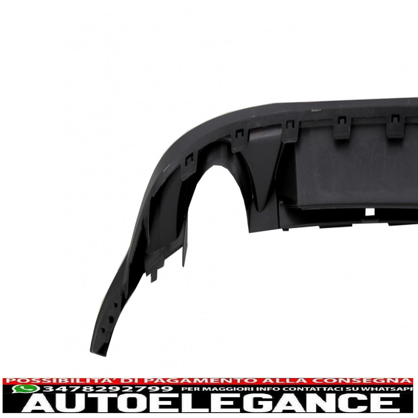 diffusore d'aria per paraurti posteriore adatto per vw golf 7.5 vii (2017-up) con sistema di scarico completo e fanali posteriori a led luci di svolta sequenziali dinamiche design gti