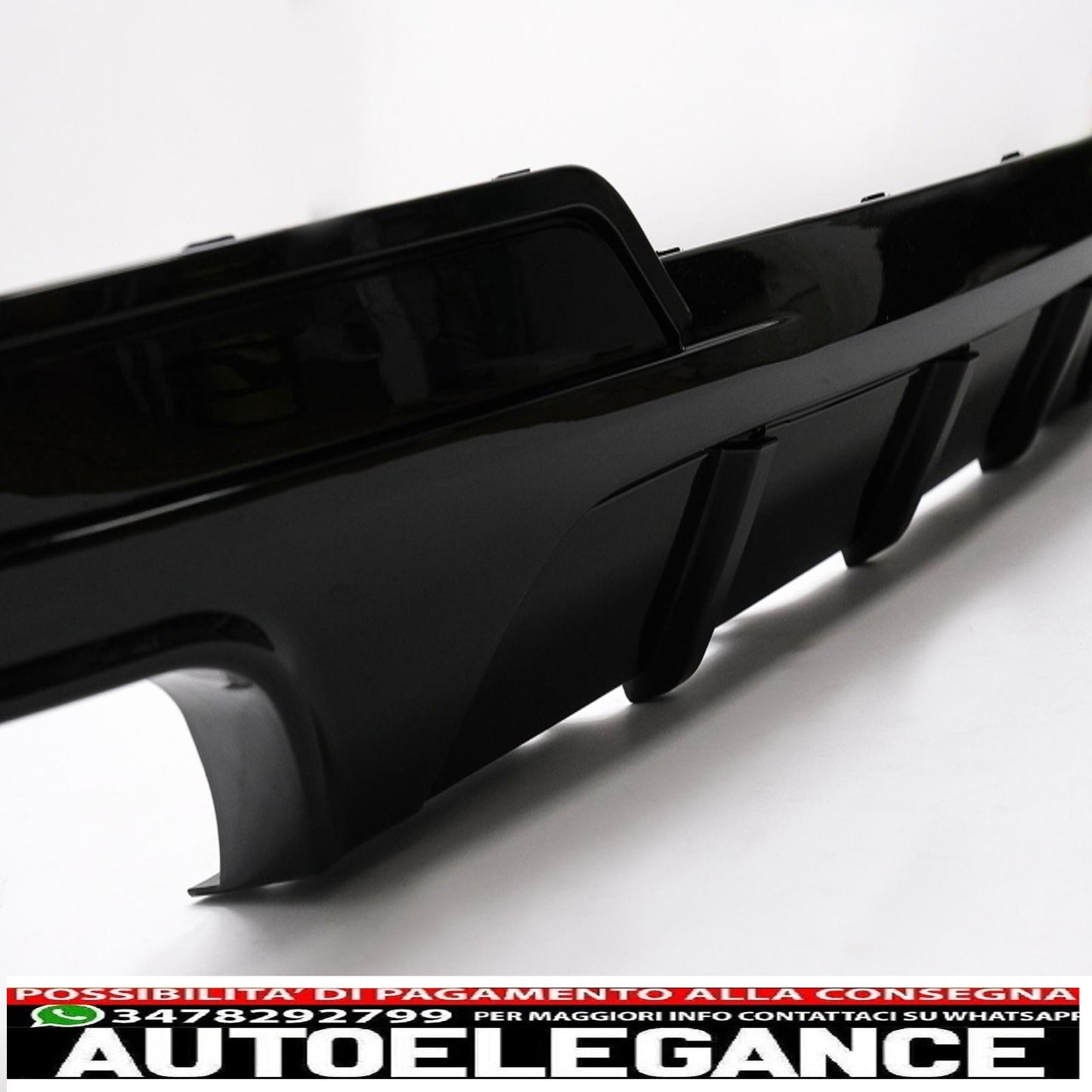 Diffusore d'aria sinistro a doppia uscita adatto per bmw serie 5 f10 f11 berlina touring (2011-2017) m-performance design nero pianoforte