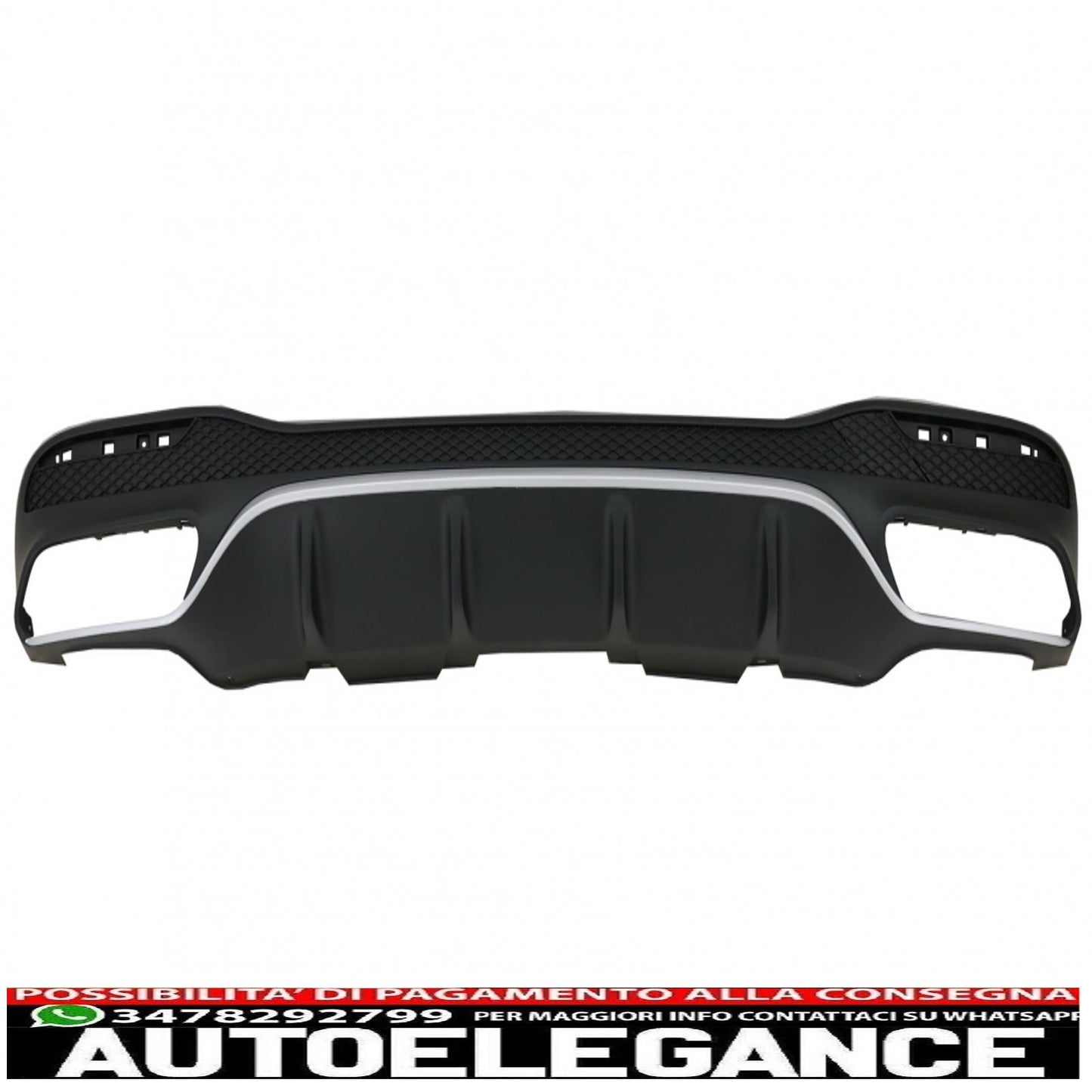 Diffusore d'aria per paraurti posteriore con terminali di scarico adatto per mercedes classe gls x166 suv facelift (09.2015-2019) design gls63