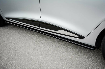 RENAULT CLIO 4 IV 2012+ SPOILER SPLITTER UNDER SKIRTS ABS GLOSSY BLACK -1-