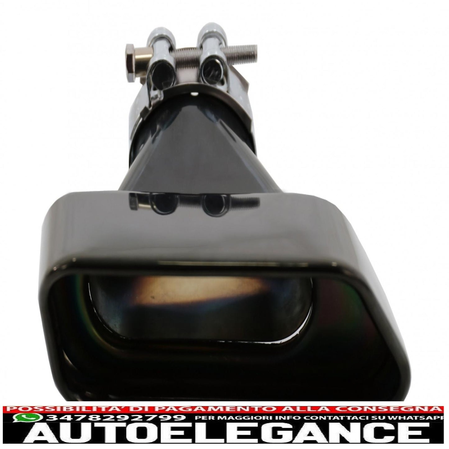 Punte marmitta di scarico adatte per bmw serie 5 berlina touring f10 f11 f18 (2011-2017) 550i v8 lci design quadrato edizione nera