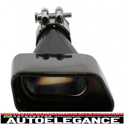 Punte marmitta di scarico adatte per bmw serie 5 berlina touring f10 f11 f18 (2011-2017) 550i v8 lci design quadrato edizione nera