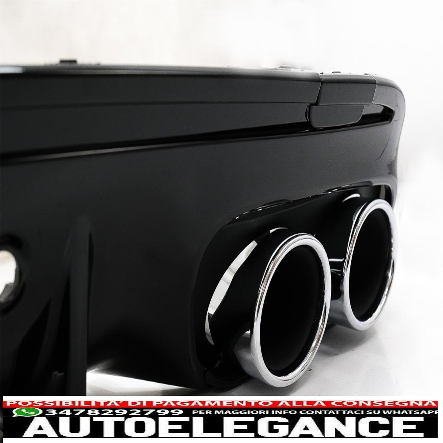 Diffusore del paraurti posteriore con terminali di scarico adatti per mercedes classe c w205 s205 sport line (2014-2020) design c43