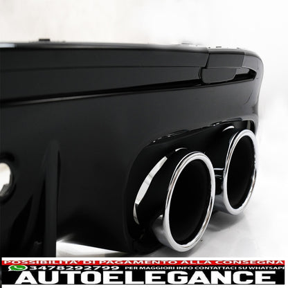 Diffusore del paraurti posteriore con terminali di scarico adatti per mercedes classe c w205 s205 sport line (2014-2020) design c43