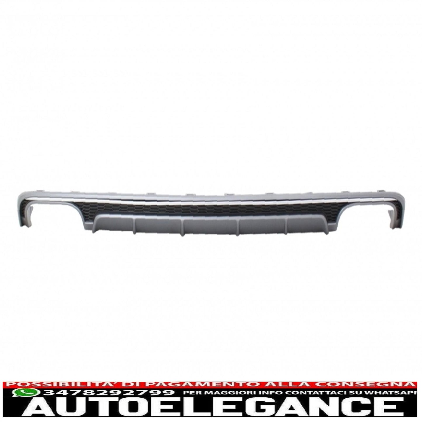 Diffusore mantovana per paraurti posteriore con terminali di scarico e griglia adatto per audi a6 4g facelift (2015-2018) limousine avant rs6 design