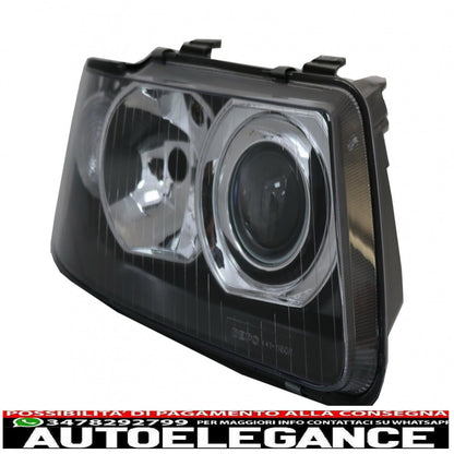 headlights suitable for audi a3 8l (09.2000-2003) black monoblock design 