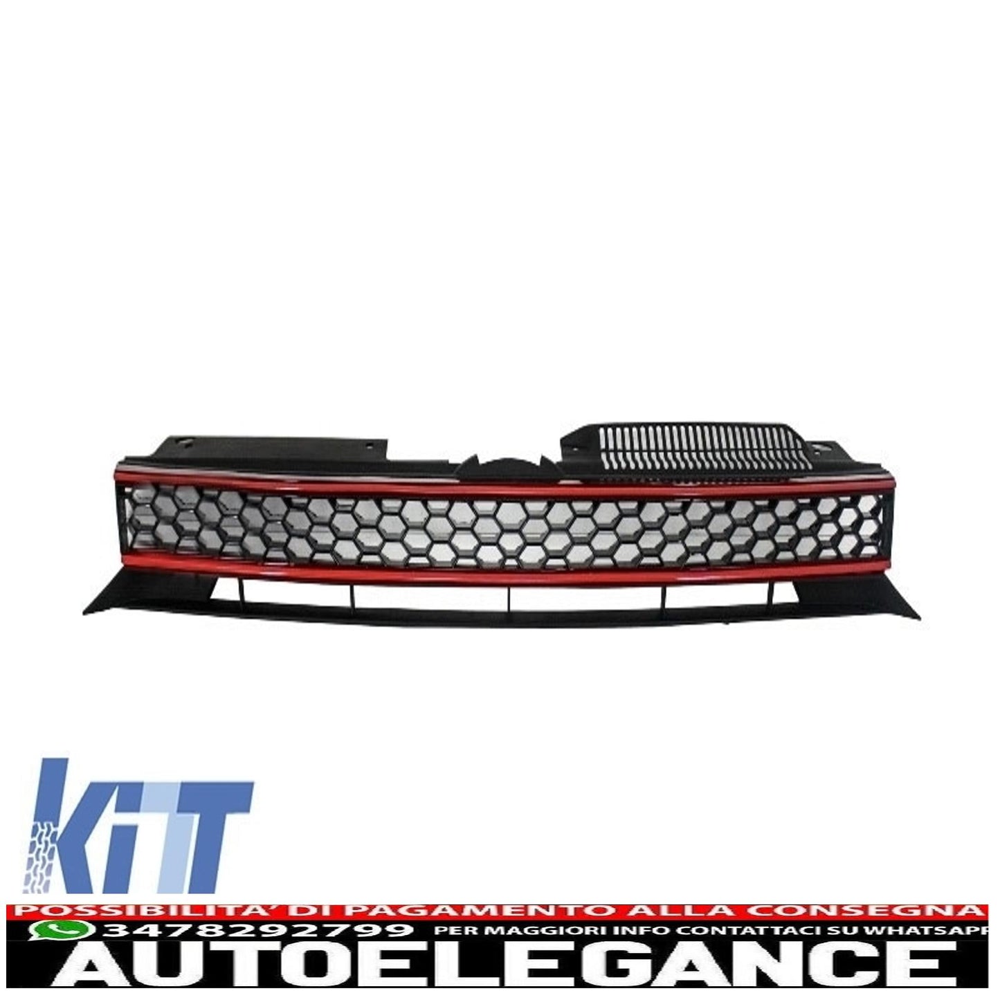 paraurti anteriore adatto a vw golf vi 6 (2008-2013) gti look senza pdc