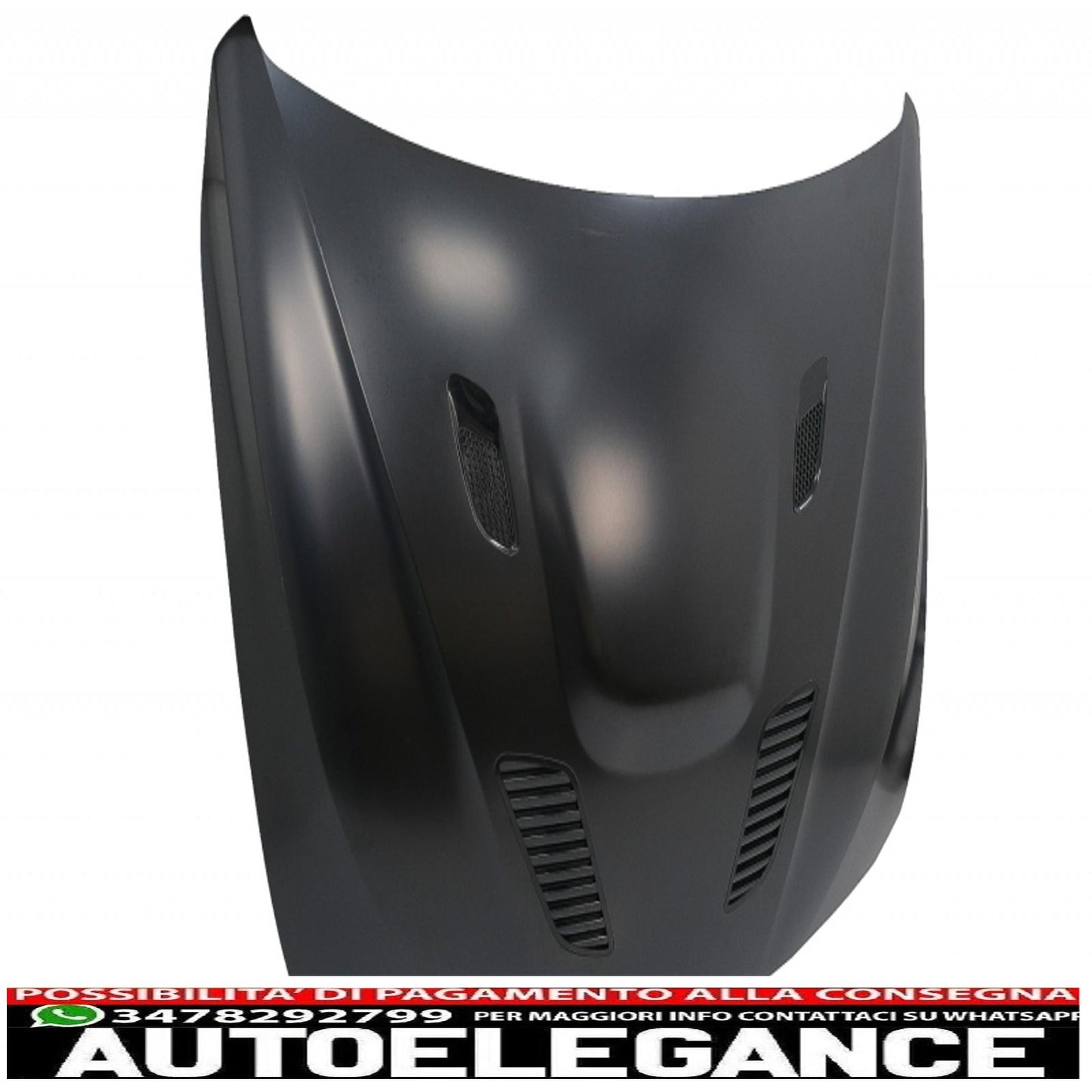 cofano cofano con parafanghi anteriori nero cromato adatto a bmw serie 4 f32 f33 f36 (2011-2019) m4 gts look AUTOELEGANCERICAMBI