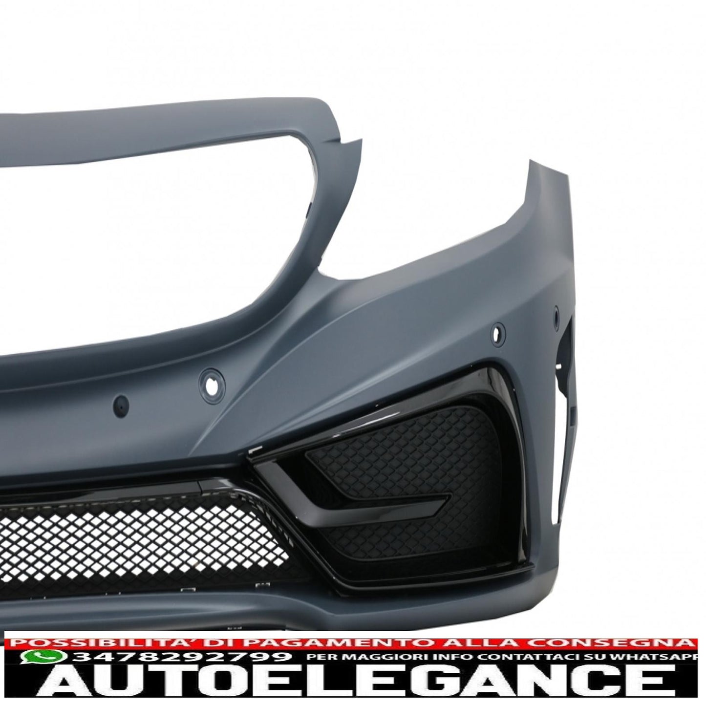 Paraurti anteriore con diffusore doppia uscita e terminali di scarico adatti per mercedes classe c a205 cabriolet c205 coupe (2014-2019)