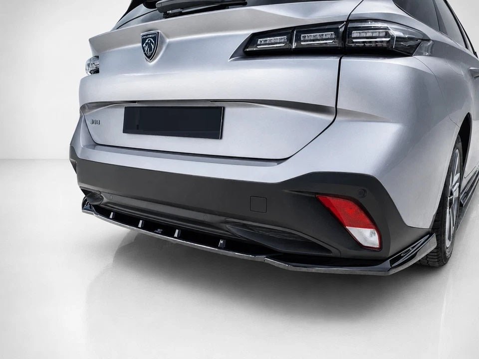 👉Splitter posteriore lucido nero in ABS per Peugeot 308 SW MK3 (2021-)👈
