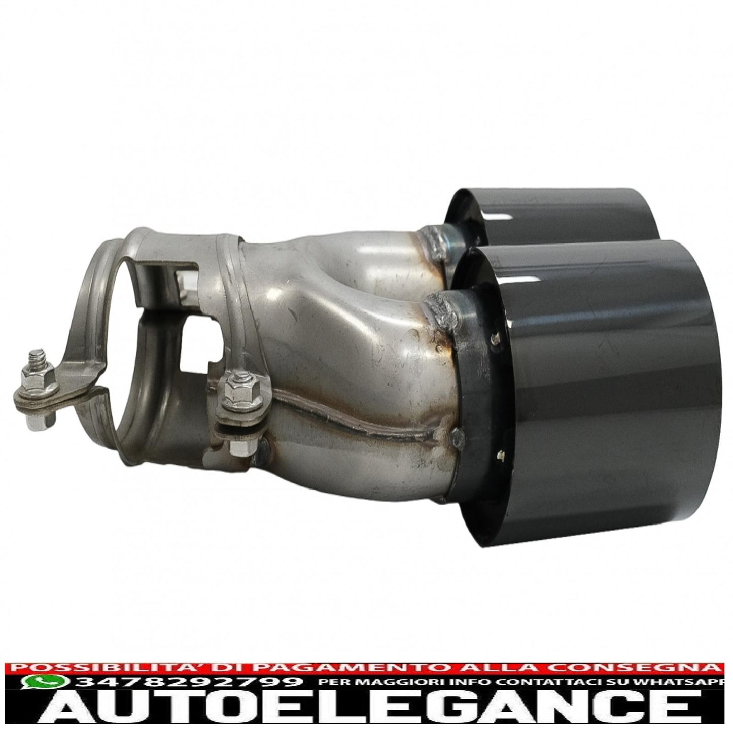 Punte marmitta di scarico adatte per bmw serie 5 g30 g31 g38 (2016-2020) serie 6 g32 (2016-2020) 540i design nero