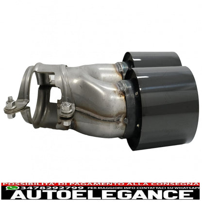 Punte marmitta di scarico adatte per bmw serie 5 g30 g31 g38 (2016-2020) serie 6 g32 (2016-2020) 540i design nero