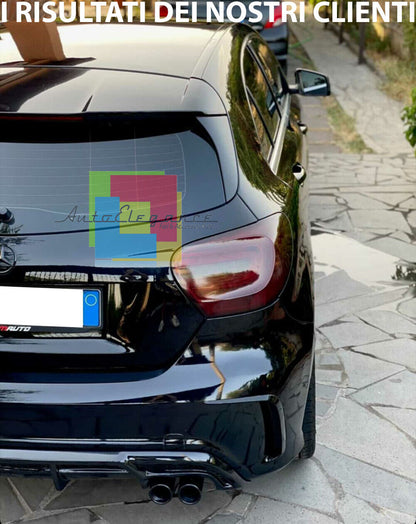MERCEDES A-CLASS W176 REAR BUMPER DIFFUSER GLOSSY ABS AMG B -