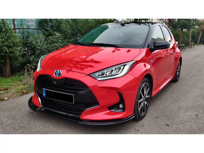 SPLITTER ANTERIORE V.1 ADATTO PER TOYOTA YARIS MK4 2020+ LOOK NERO LUCIDO