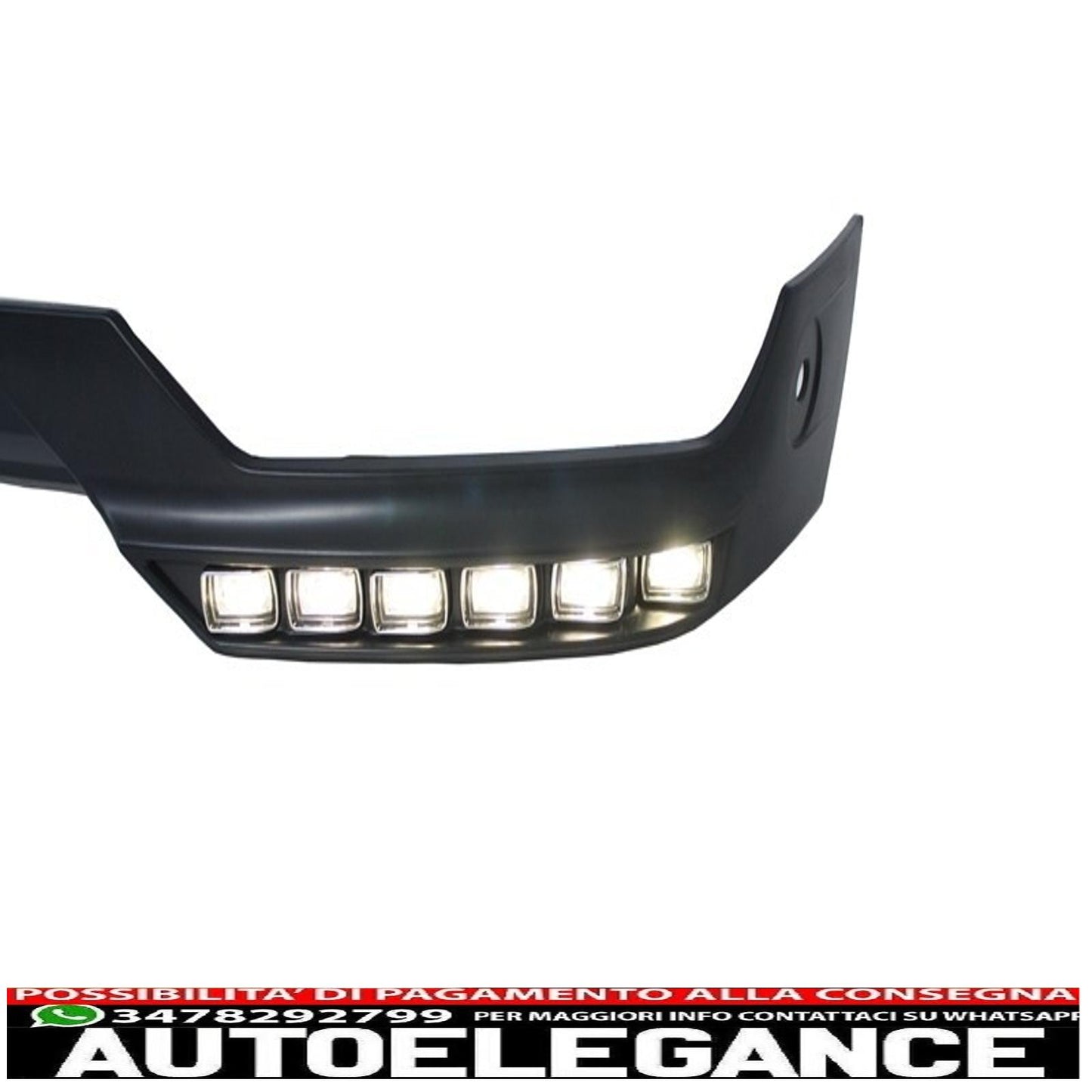 Front bumper spoiler led drl extension suitable for mercedes g class w463 (1989-2017)