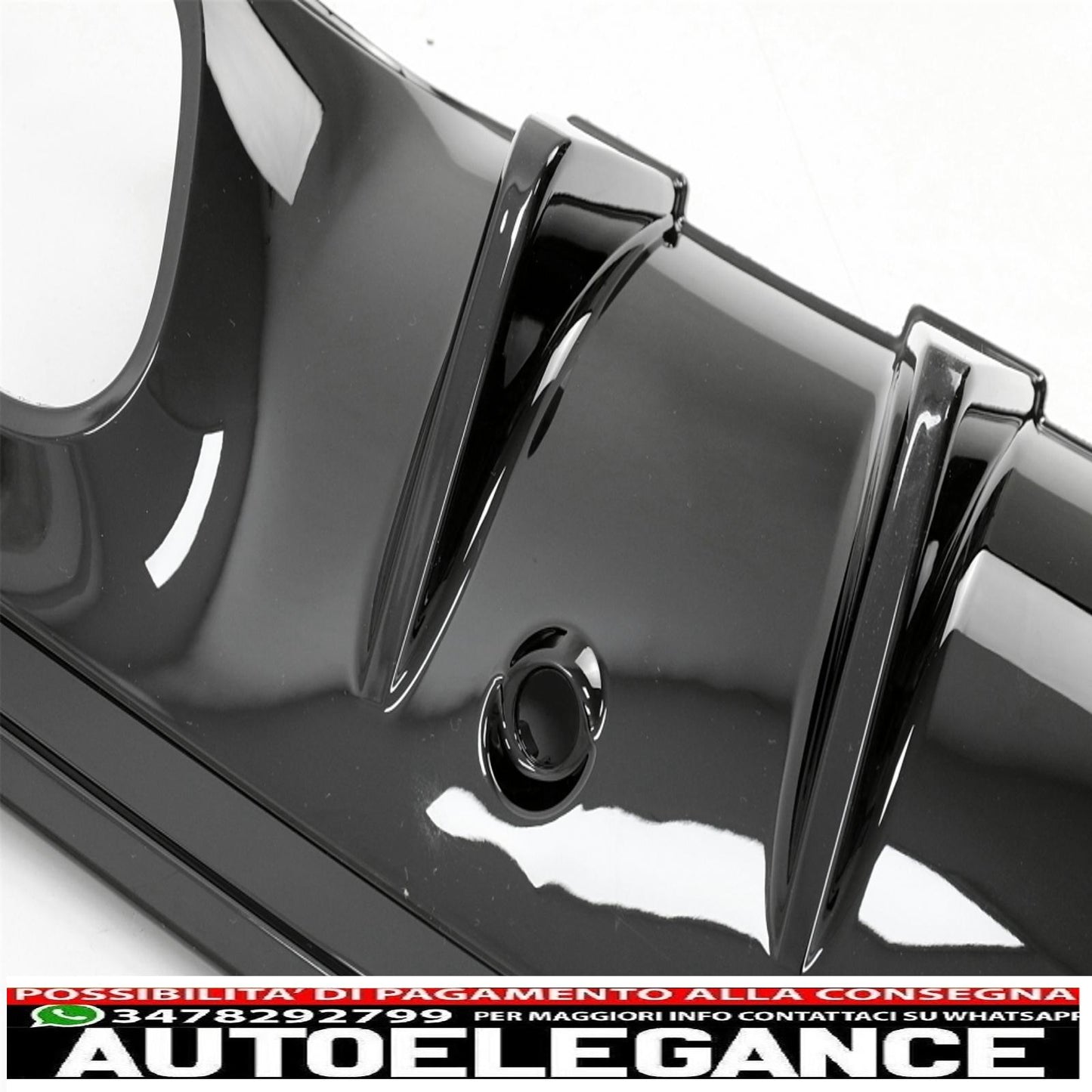 Diffusore del paraurti posteriore con terminali di scarico adatti per mercedes classe c w205 s205 sport line (2014-2020) c43 design night package