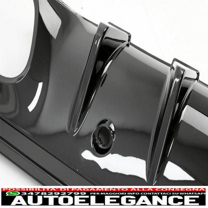 Diffusore del paraurti posteriore con terminali di scarico adatti per mercedes classe c w205 s205 sport line (2014-2020) c43 design night package