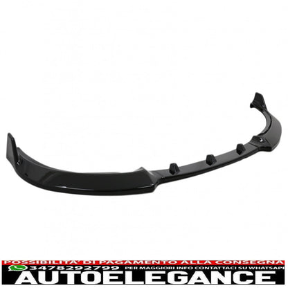Front Bumper Spoiler Add-on Suitable for BMW 3 Series G20 G21 (2018-up) Sedan Touring Piano Black 