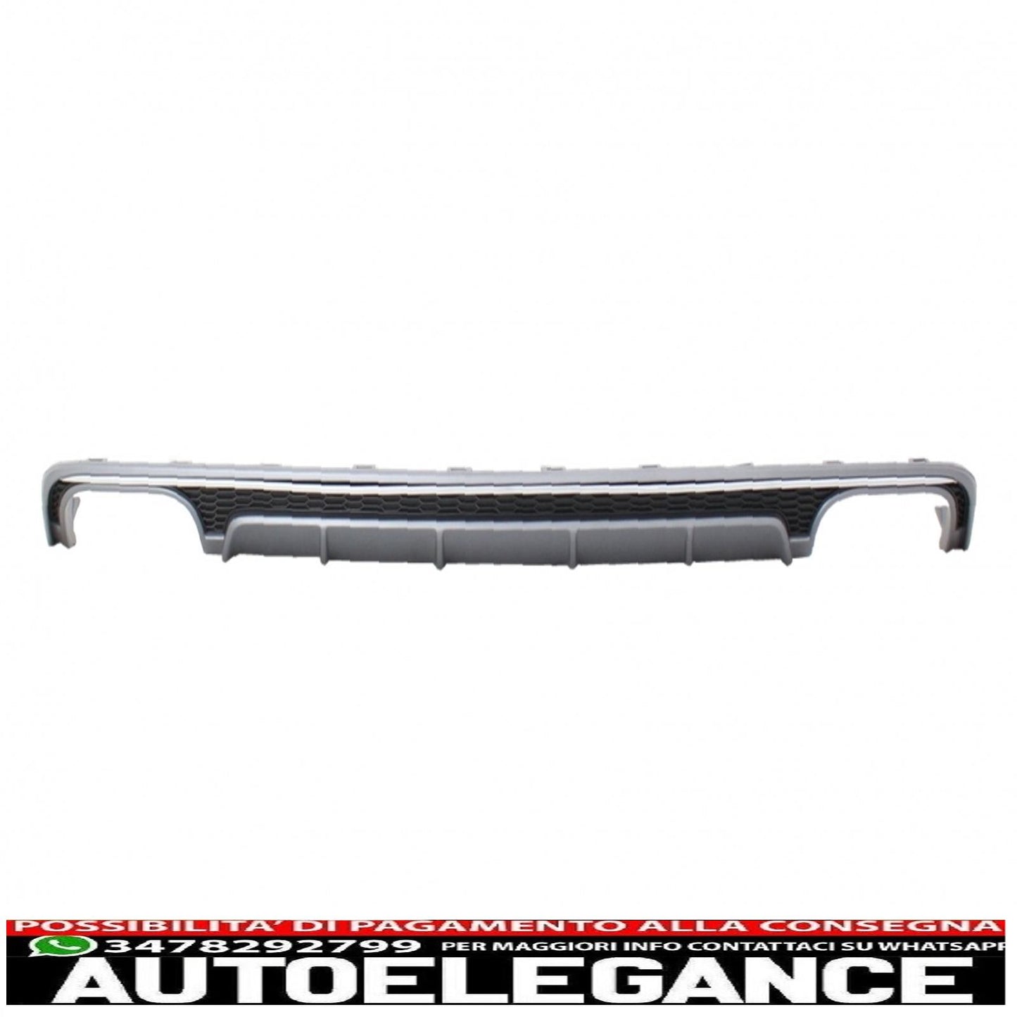 Diffusore mantovana per paraurti posteriore con terminali di scarico adatto per audi a6 4g facelift (2015-2018) berlina limousine s6 design