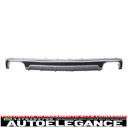 Diffusore mantovana per paraurti posteriore con terminali di scarico adatto per audi a6 4g facelift (2015-2018) berlina limousine s6 design