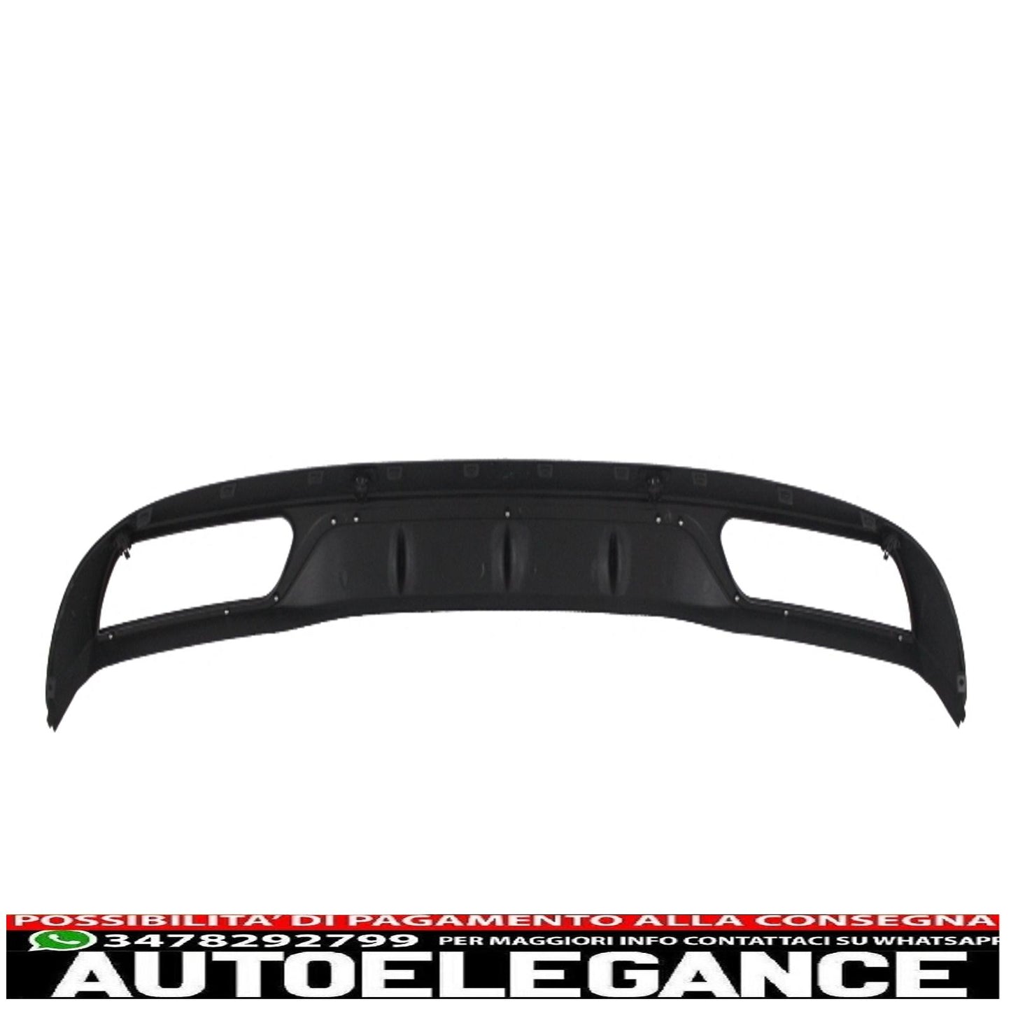 Rear Diffuser and Exhaust Tips Suitable for Mercedes C Class W205 S205 (2014-2018) C63 Design Black Package Only for Standard Bumper 