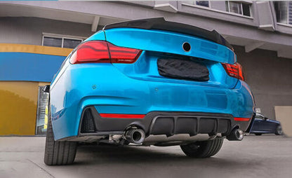 REAR DIFFUSER SUITABLE FOR M BUMPER BMW 4 SERIES F32 F33 F36 BLACK 0302