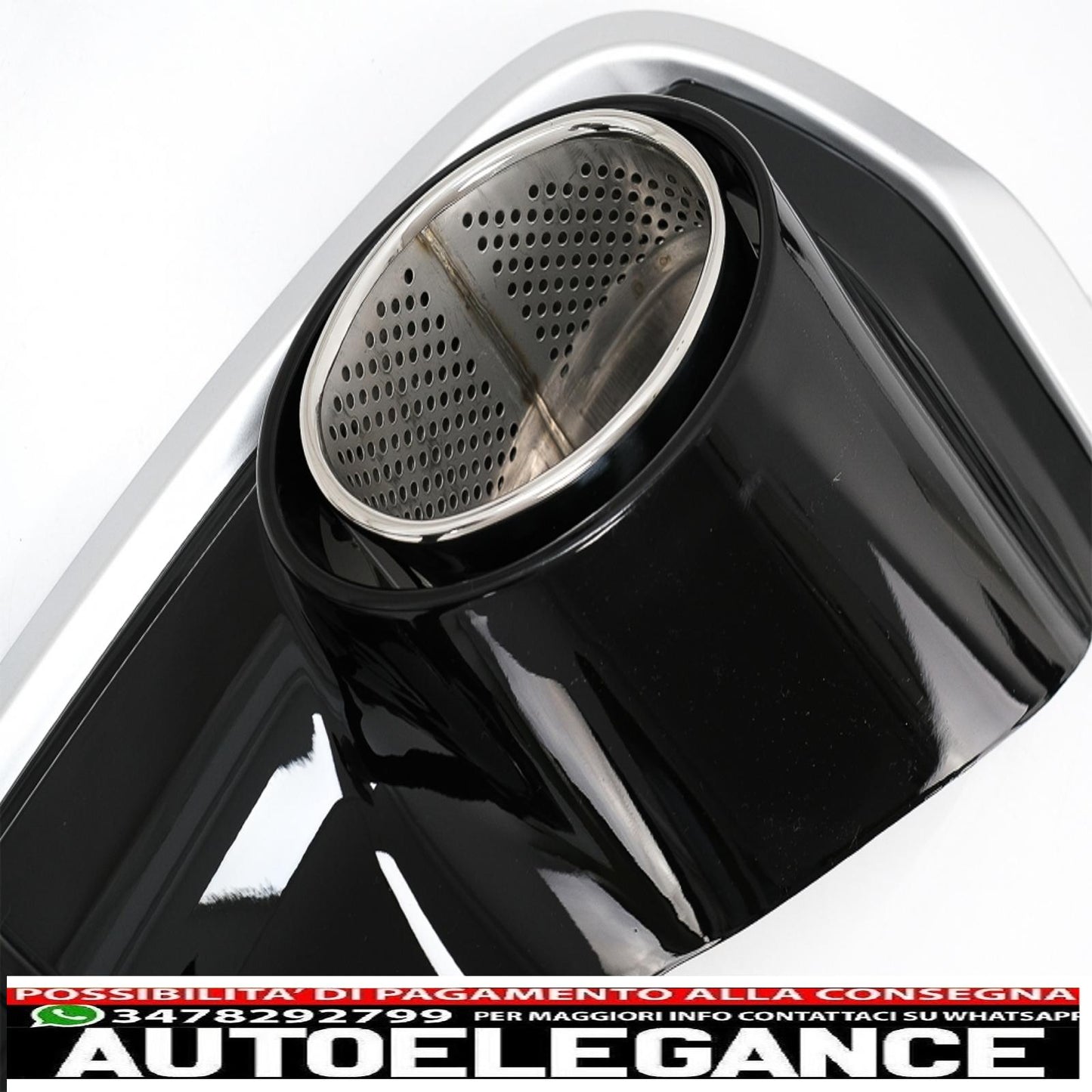 Diffusore mantovana paraurti posteriore e terminali di scarico adatti per audi a6 4g c7 facelift (2015-2018) design rs6