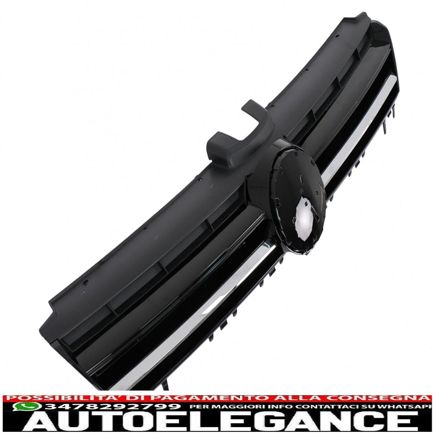 central grille suitable for vw golf 7 vii (2012-2017) r-line design chrome inserts