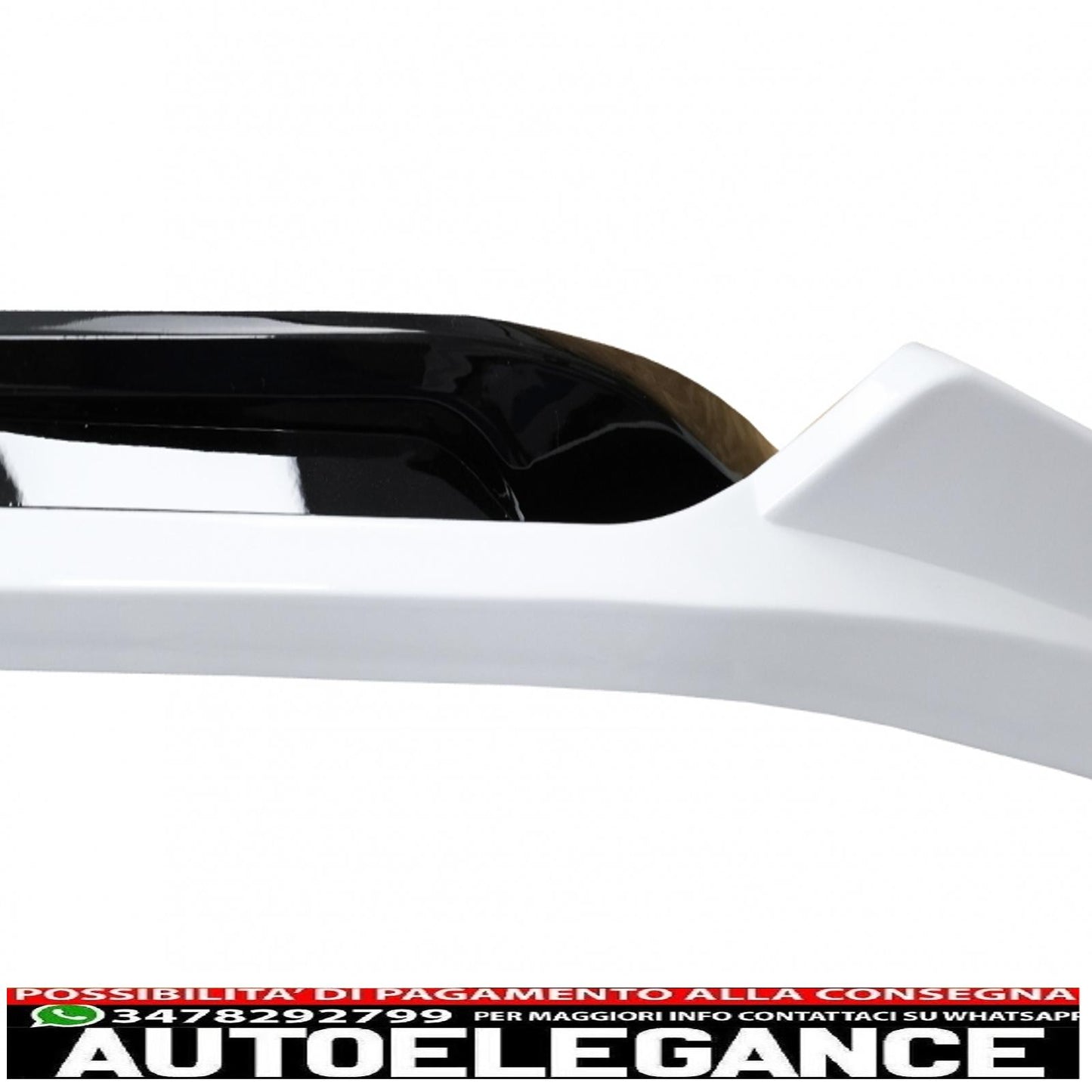 Front Bumper Lip Extension Spoiler Fit For VW Golf VII 7 5G Pre-Facelift (2013-2017) Gloss Black &amp; White