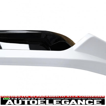 Front Bumper Lip Extension Spoiler Fit For VW Golf VII 7 5G Pre-Facelift (2013-2017) Gloss Black &amp; White