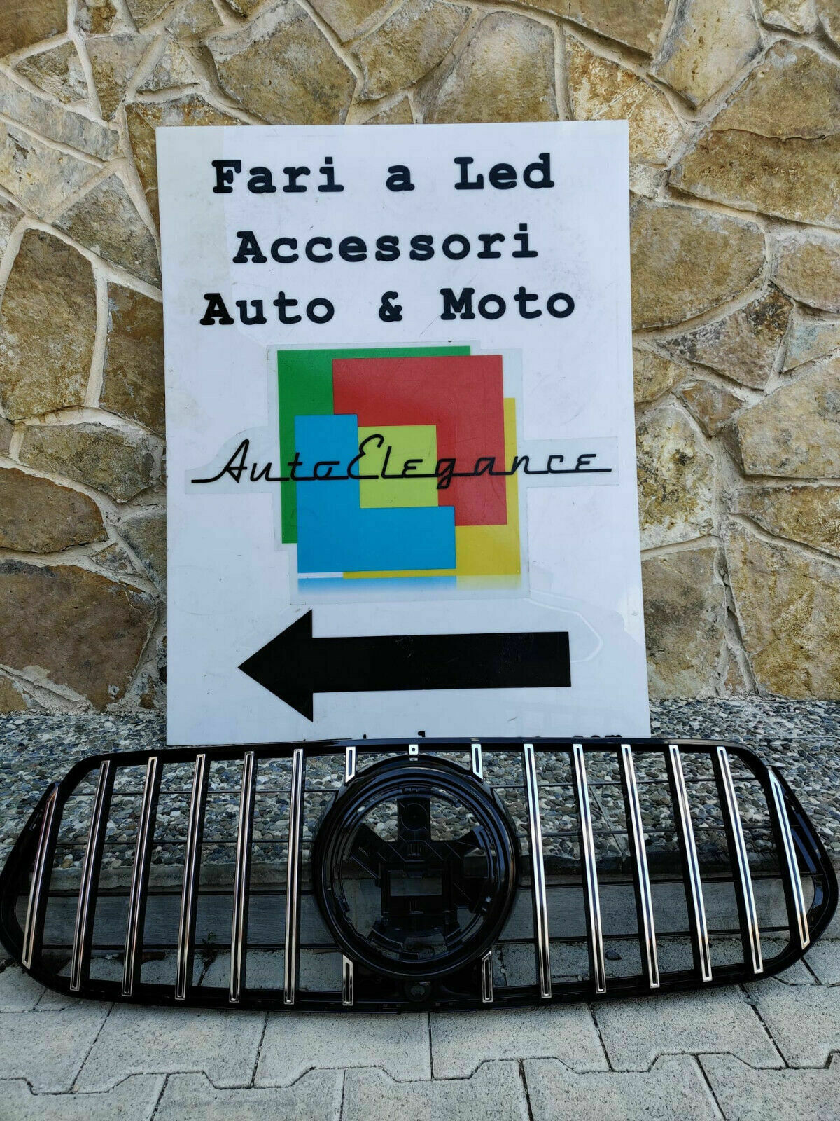 GRIGLIA ADATTA PER MERCEDES GLE W167 2019+ LOOK AMG PROFILI CROMATI GT