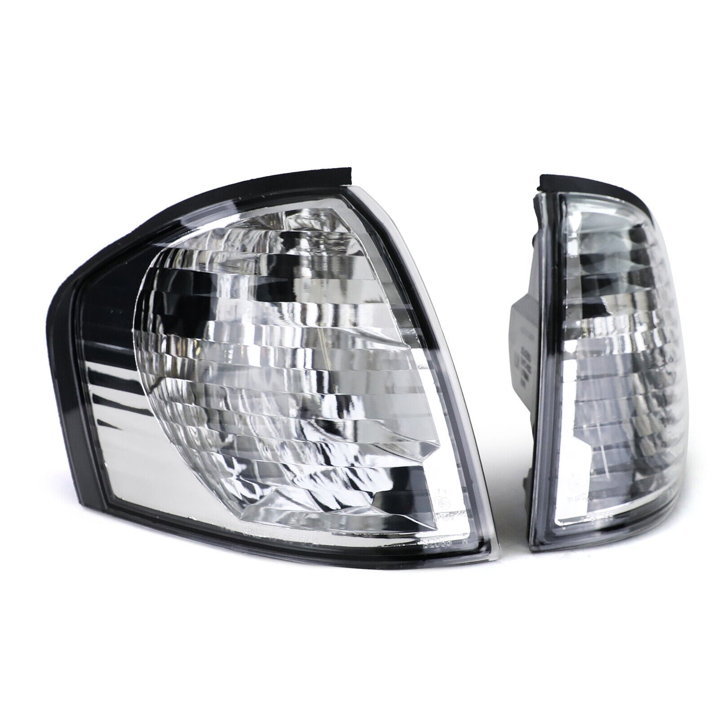 Clear Glass Chrome Turn Signal Light Fits Mercedes W202 C-Class 93-00