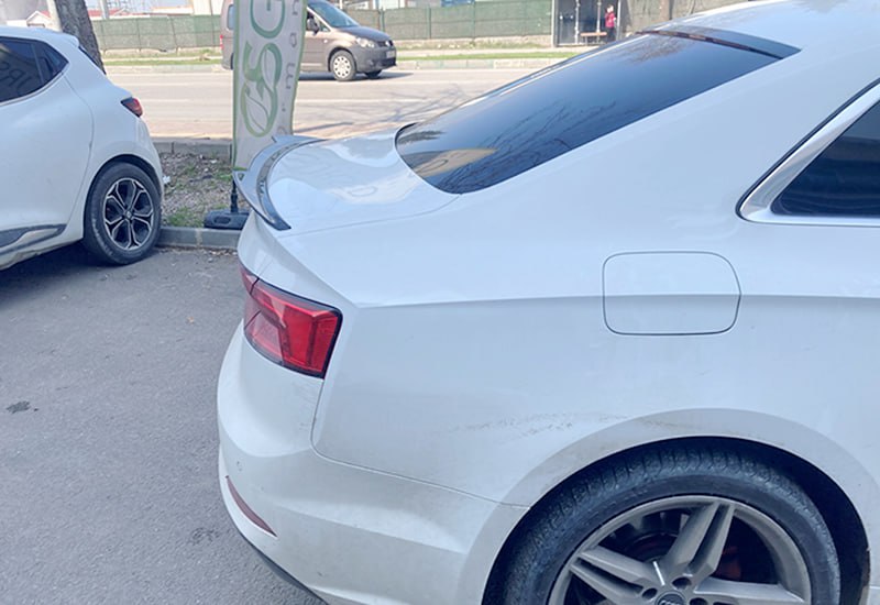 BOOT WING SPOILER SUITABLE FOR AUDI A5 F5 2016+ GLOSSY BLACK SPORTY DESIGN