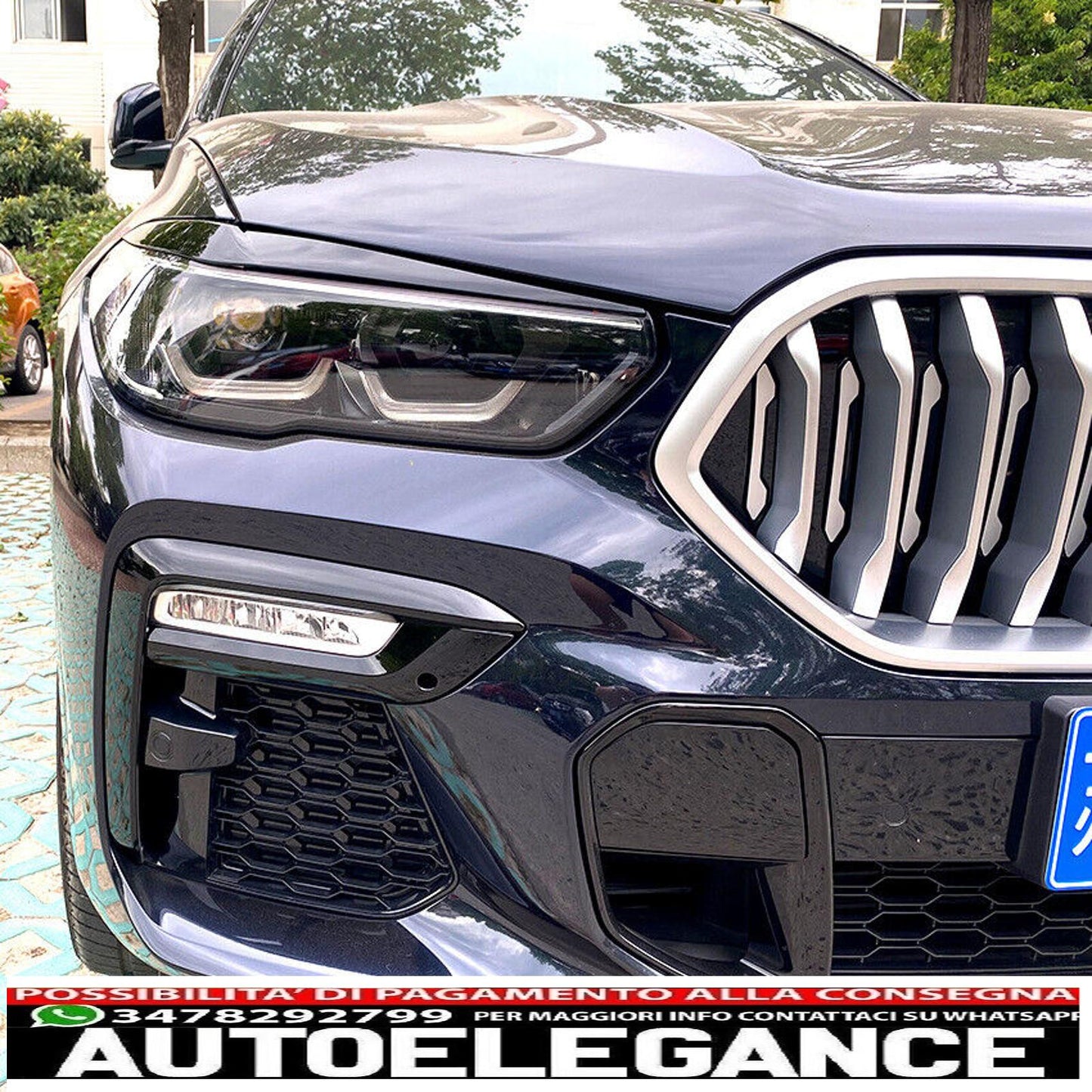 parafanghi gross sguardo nero lucido for bmw x5 g05 & x6 g06-mostra il titolo originaletesto coprifari originali evil eye black gloss for bmw x5 g05 &