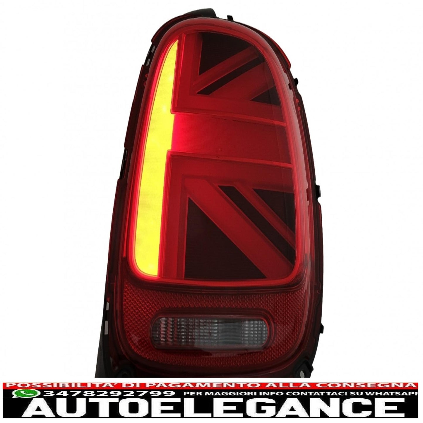 Rear lights suitable for mini one f55 f56 f57 3d 5d cabriolet (2014-2018) jcw design red