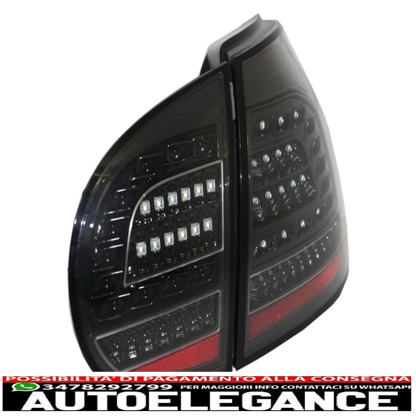 full led rear lights suitable for vw golf v 5 left hand drive (2004-2009) black urban style