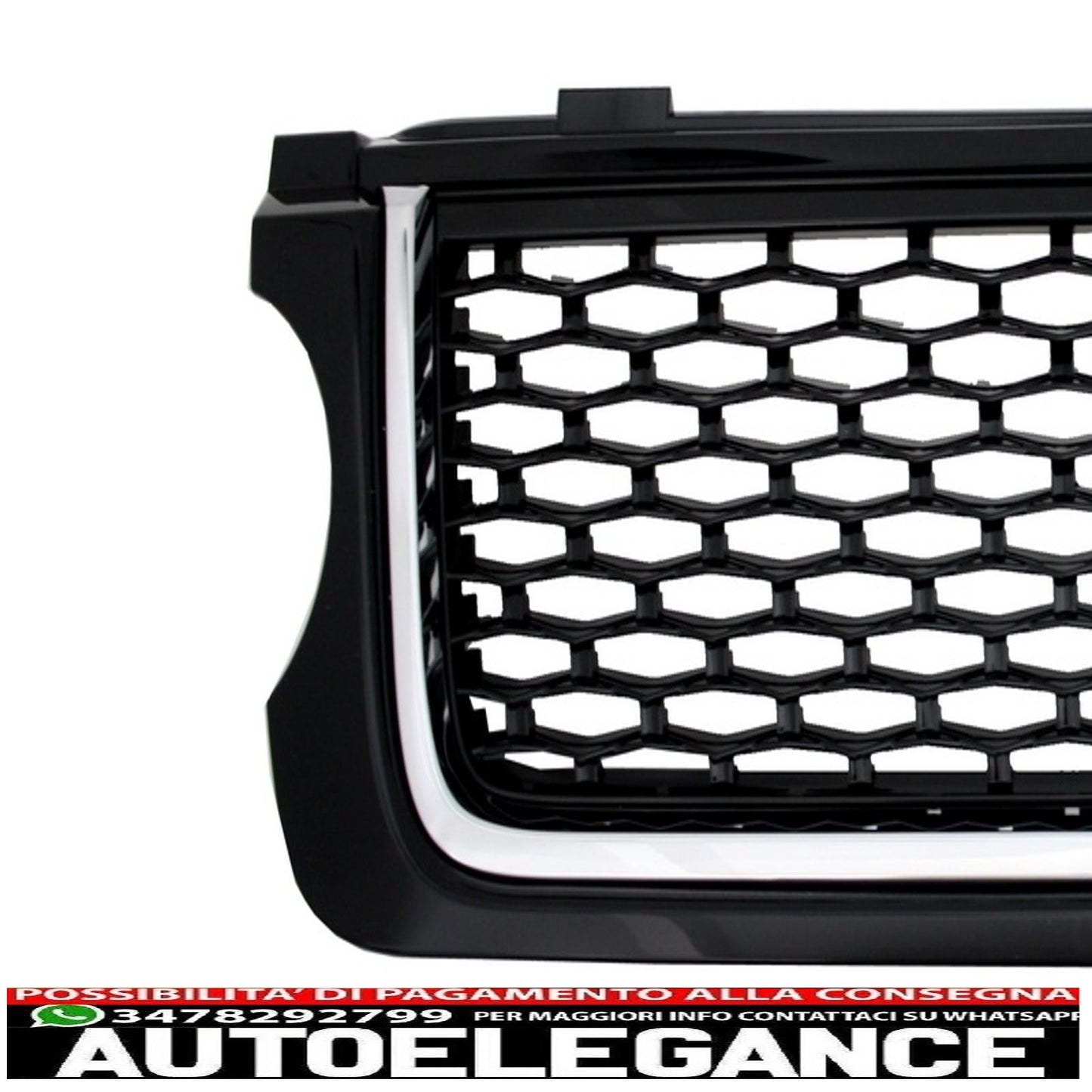 griglia centrale con prese d'aria laterali adatta per land rover vogue iii l322 (2010-2012) all black autobiography supercharged edition