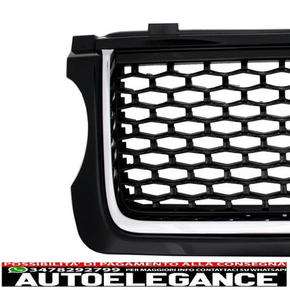 griglia centrale con prese d'aria laterali adatta per land rover vogue iii l322 (2010-2012) all black autobiography supercharged edition