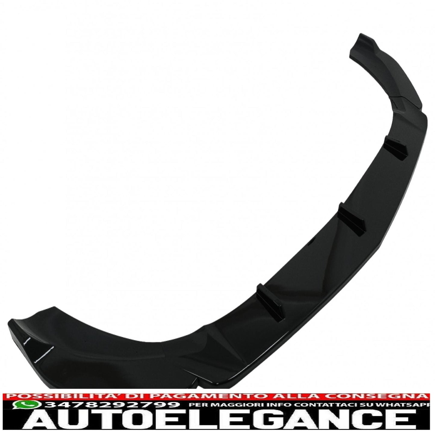 Front bumper spoiler lip suitable for mercedes a-class w177 v177 sport-line / a35 (2018-up) piano black 